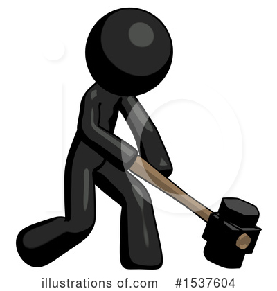 Royalty-Free (RF) Black Design Mascot Clipart Illustration by Leo Blanchette - Stock Sample #1537604