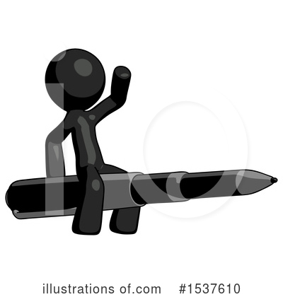 Royalty-Free (RF) Black Design Mascot Clipart Illustration by Leo Blanchette - Stock Sample #1537610