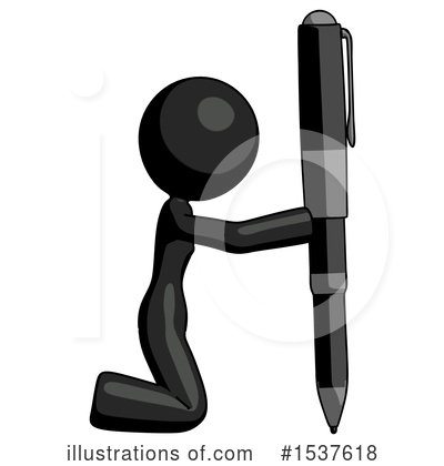 Royalty-Free (RF) Black Design Mascot Clipart Illustration by Leo Blanchette - Stock Sample #1537618