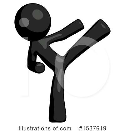 Royalty-Free (RF) Black Design Mascot Clipart Illustration by Leo Blanchette - Stock Sample #1537619