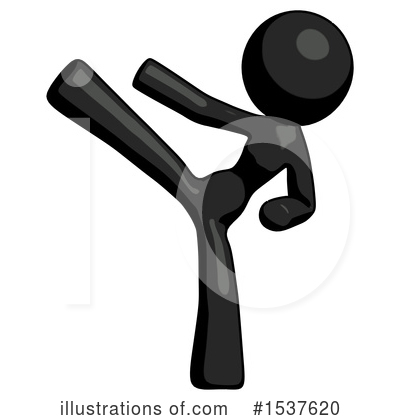 Royalty-Free (RF) Black Design Mascot Clipart Illustration by Leo Blanchette - Stock Sample #1537620