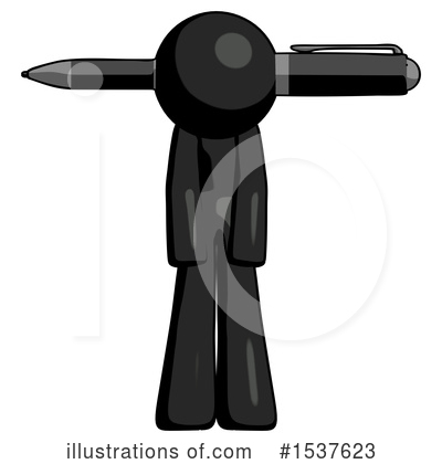 Royalty-Free (RF) Black Design Mascot Clipart Illustration by Leo Blanchette - Stock Sample #1537623