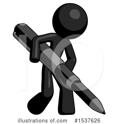 Royalty-Free (RF) Black Design Mascot Clipart Illustration by Leo Blanchette - Stock Sample #1537626