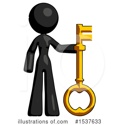 Royalty-Free (RF) Black Design Mascot Clipart Illustration by Leo Blanchette - Stock Sample #1537633