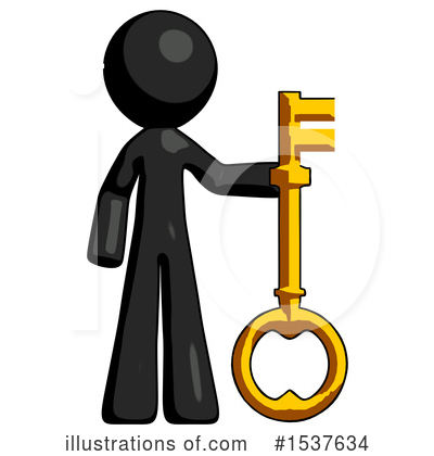 Royalty-Free (RF) Black Design Mascot Clipart Illustration by Leo Blanchette - Stock Sample #1537634