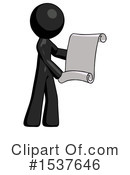 Black Design Mascot Clipart #1537646 by Leo Blanchette