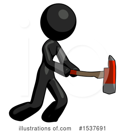 Royalty-Free (RF) Black Design Mascot Clipart Illustration by Leo Blanchette - Stock Sample #1537691
