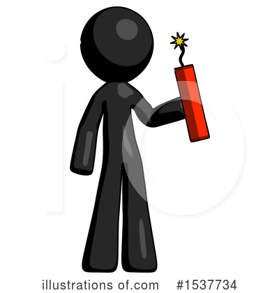 Royalty-Free (RF) Black Design Mascot Clipart Illustration by Leo Blanchette - Stock Sample #1537734