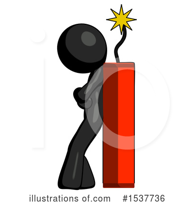 Royalty-Free (RF) Black Design Mascot Clipart Illustration by Leo Blanchette - Stock Sample #1537736