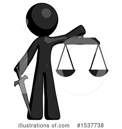 Royalty-Free (RF) Black Design Mascot Clipart Illustration by Leo Blanchette - Stock Sample #1537738