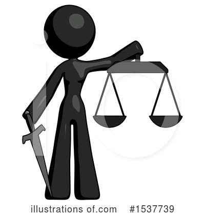 Royalty-Free (RF) Black Design Mascot Clipart Illustration by Leo Blanchette - Stock Sample #1537739