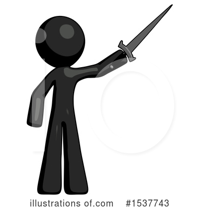 Royalty-Free (RF) Black Design Mascot Clipart Illustration by Leo Blanchette - Stock Sample #1537743