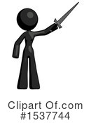 Black Design Mascot Clipart #1537744 by Leo Blanchette
