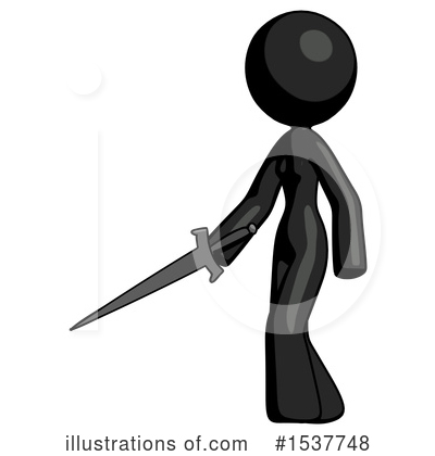 Royalty-Free (RF) Black Design Mascot Clipart Illustration by Leo Blanchette - Stock Sample #1537748