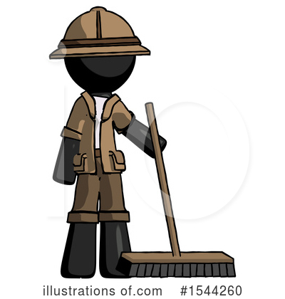 Royalty-Free (RF) Black Design Mascot Clipart Illustration by Leo Blanchette - Stock Sample #1544260
