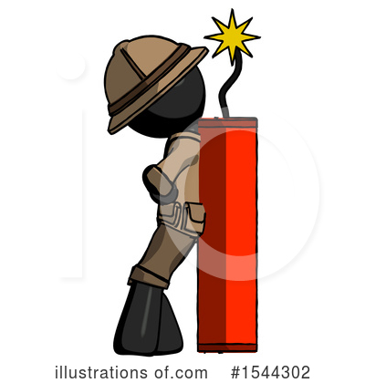 Royalty-Free (RF) Black Design Mascot Clipart Illustration by Leo Blanchette - Stock Sample #1544302