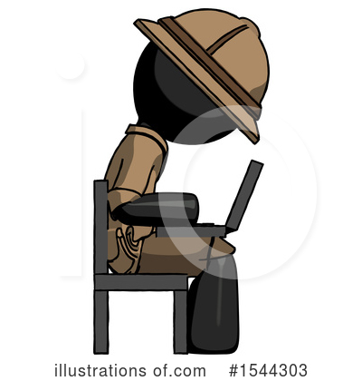 Royalty-Free (RF) Black Design Mascot Clipart Illustration by Leo Blanchette - Stock Sample #1544303