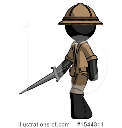 Royalty-Free (RF) Black Design Mascot Clipart Illustration by Leo Blanchette - Stock Sample #1544311