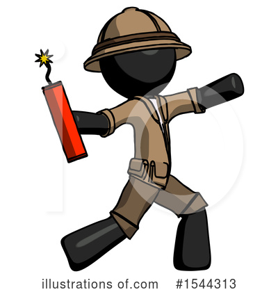 Royalty-Free (RF) Black Design Mascot Clipart Illustration by Leo Blanchette - Stock Sample #1544313