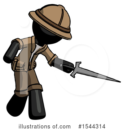 Royalty-Free (RF) Black Design Mascot Clipart Illustration by Leo Blanchette - Stock Sample #1544314