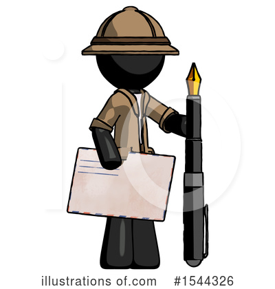 Royalty-Free (RF) Black Design Mascot Clipart Illustration by Leo Blanchette - Stock Sample #1544326