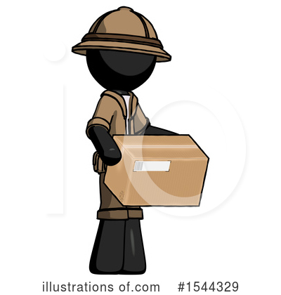 Royalty-Free (RF) Black Design Mascot Clipart Illustration by Leo Blanchette - Stock Sample #1544329