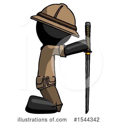 Royalty-Free (RF) Black Design Mascot Clipart Illustration by Leo Blanchette - Stock Sample #1544342