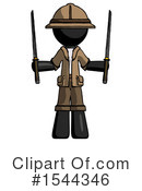 Black Design Mascot Clipart #1544346 by Leo Blanchette