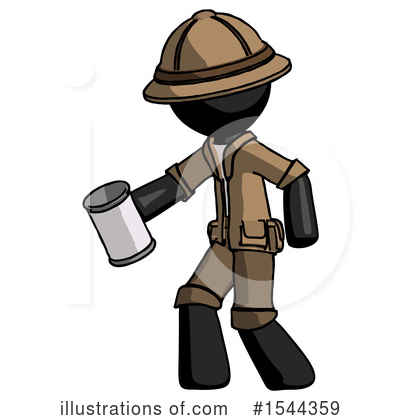 Royalty-Free (RF) Black Design Mascot Clipart Illustration by Leo Blanchette - Stock Sample #1544359
