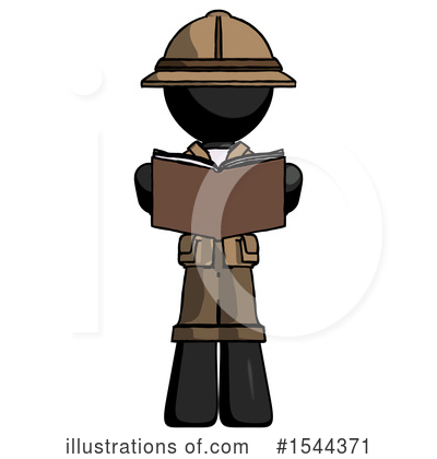 Royalty-Free (RF) Black Design Mascot Clipart Illustration by Leo Blanchette - Stock Sample #1544371