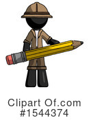 Black Design Mascot Clipart #1544374 by Leo Blanchette