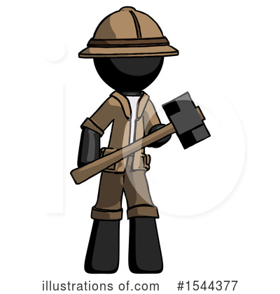Royalty-Free (RF) Black Design Mascot Clipart Illustration by Leo Blanchette - Stock Sample #1544377