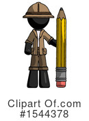 Black Design Mascot Clipart #1544378 by Leo Blanchette