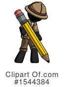 Black Design Mascot Clipart #1544384 by Leo Blanchette