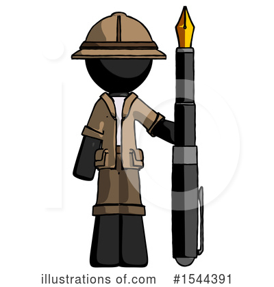 Royalty-Free (RF) Black Design Mascot Clipart Illustration by Leo Blanchette - Stock Sample #1544391
