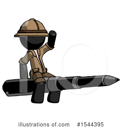 Royalty-Free (RF) Black Design Mascot Clipart Illustration by Leo Blanchette - Stock Sample #1544395