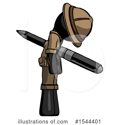Royalty-Free (RF) Black Design Mascot Clipart Illustration by Leo Blanchette - Stock Sample #1544401