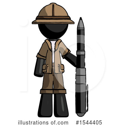 Royalty-Free (RF) Black Design Mascot Clipart Illustration by Leo Blanchette - Stock Sample #1544405