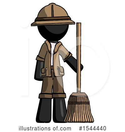 Royalty-Free (RF) Black Design Mascot Clipart Illustration by Leo Blanchette - Stock Sample #1544440