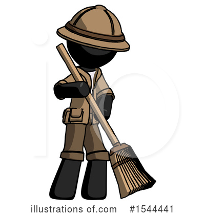 Royalty-Free (RF) Black Design Mascot Clipart Illustration by Leo Blanchette - Stock Sample #1544441
