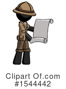 Black Design Mascot Clipart #1544442 by Leo Blanchette