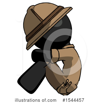 Royalty-Free (RF) Black Design Mascot Clipart Illustration by Leo Blanchette - Stock Sample #1544457