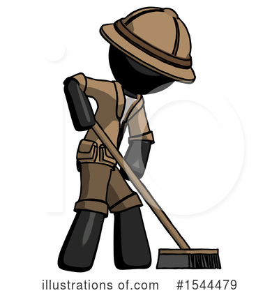 Royalty-Free (RF) Black Design Mascot Clipart Illustration by Leo Blanchette - Stock Sample #1544479