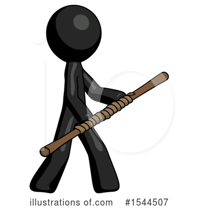Royalty-Free (RF) Black Design Mascot Clipart Illustration by Leo Blanchette - Stock Sample #1544507