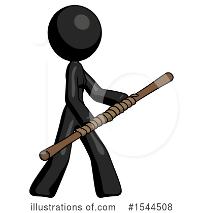 Royalty-Free (RF) Black Design Mascot Clipart Illustration by Leo Blanchette - Stock Sample #1544508