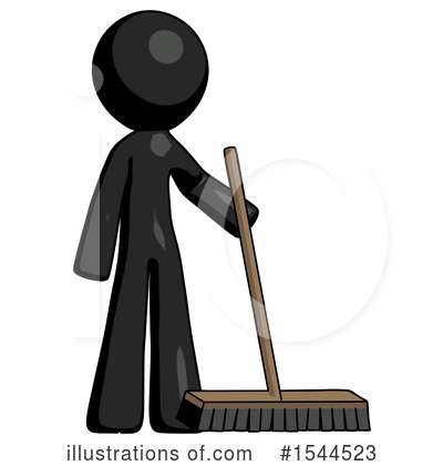 Royalty-Free (RF) Black Design Mascot Clipart Illustration by Leo Blanchette - Stock Sample #1544523