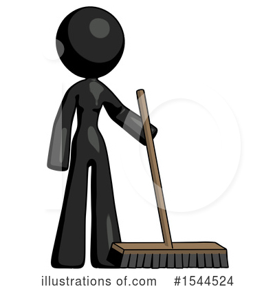 Royalty-Free (RF) Black Design Mascot Clipart Illustration by Leo Blanchette - Stock Sample #1544524