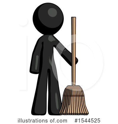 Royalty-Free (RF) Black Design Mascot Clipart Illustration by Leo Blanchette - Stock Sample #1544525