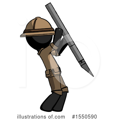 Royalty-Free (RF) Black Design Mascot Clipart Illustration by Leo Blanchette - Stock Sample #1550590