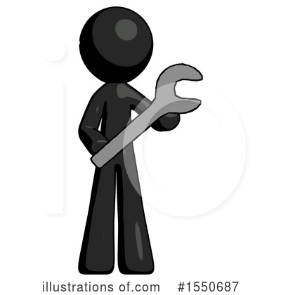 Royalty-Free (RF) Black Design Mascot Clipart Illustration by Leo Blanchette - Stock Sample #1550687